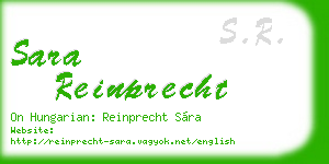 sara reinprecht business card